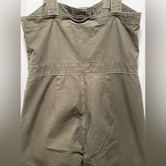 🔥 Reformation Armory Jumpsuit Sz 10 Army Olive Green Square-Neck Grunge Y2K - Picture 6 of 16